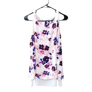 Premise Studio Sleeveless Floral Blouse Size M